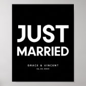 Poster Moderne minimaliste Symbole mariage marié (Devant)