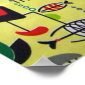 Poster moderne moderne du milieu du siècle Poisson (Coin)