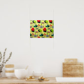 Poster moderne moderne du milieu du siècle Poisson (Cuisine)