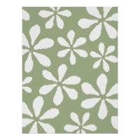 Moderne motif floral vert sauge simple botanique