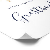 Poster Moderne Naissance | Panneau de signature de témoin (Coin)