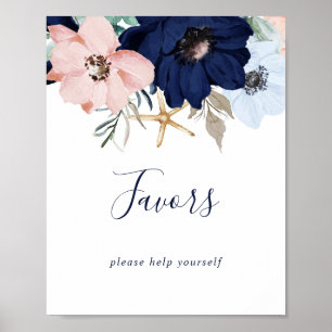 Poster Moderne nautique   Panneau de cadeaux de mariage f