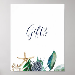 Poster Moderne Nautique   Panneau de Cadeaux de Verdure