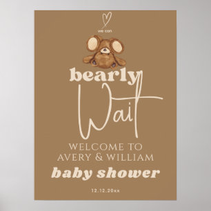 Poster Moderne nous pouvons attendre Baby shower