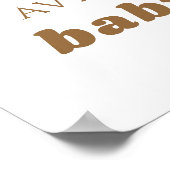 Poster Moderne nous pouvons attendre Baby shower (Coin)