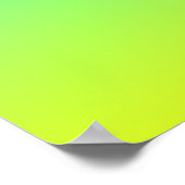Poster moderne ombre citron jaune citron vert turquoise (Coin)