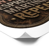 Poster Moderne Or CAFÉ VIN ESPRESSO MARTINI RÉPÉTER (Coin)