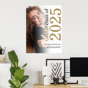 Poster Moderne Photo Overlay Félicats Grad 2025 Graduatio