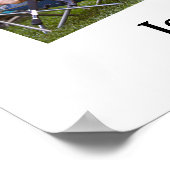 Poster Moderne plaque commémorative de deuil pour 4 photo (Coin)