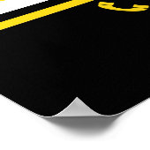 Poster Moderne Professionnel Noir Jaune Véritable État Pe (Coin)