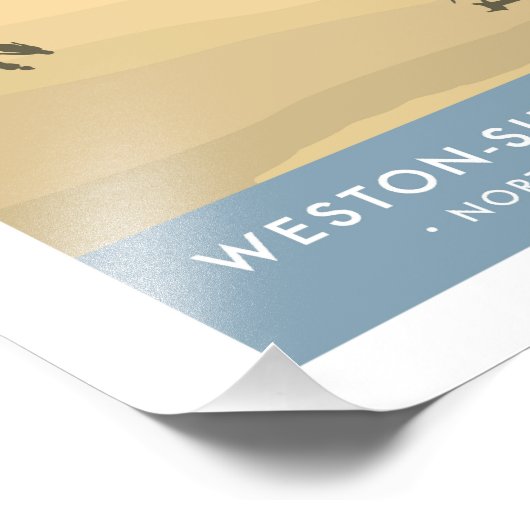 Poster moderne Retro Weston-super-Mare (Coin)