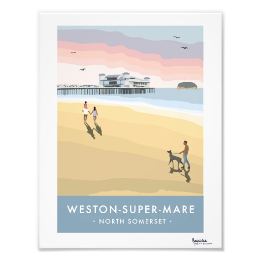 Poster moderne Retro Weston-super-Mare (Devant)
