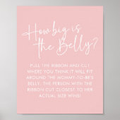 Poster Moderne rose Oh Baby Simple ventre Guesser Jeu (Devant)