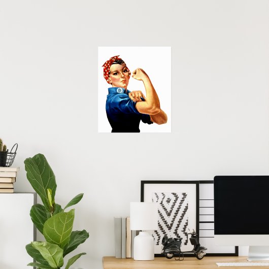 Poster Moderne Rosie le Riveter (Bureau à domicile)