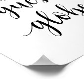 Poster Moderne Rustic Black Mariage Notre Guest Globe Pos (Coin)