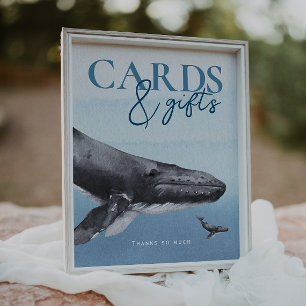 Poster Moderne Rustic Ocean`Cartes et Cadeaux de Baby sho