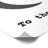 Poster Moderne simple à la citation de la lune (Coin)