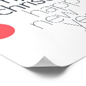 Poster Moderne, simple, dynamique, amusant "Joyeux Noël" (Coin)