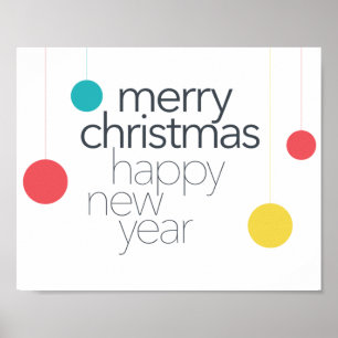 Poster Moderne, simple, dynamique, amusant "Joyeux Noël"