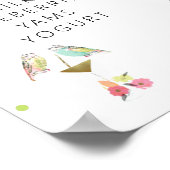 Poster Moderne Simple Fête d'Anniversaire Animal 1er Anni (Coin)