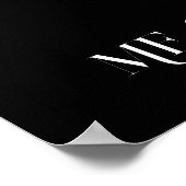 Poster Moderne Simple Line Art noir et blanc, chic boho (Coin)