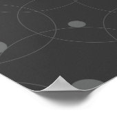 Poster Moderne, simple, ludique, amusant motif de cercles (Coin)