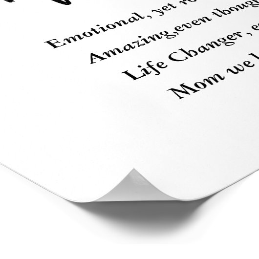 Poster Moderne Simple Meilleure Mère Jamais Meilleure Bea (Coin)