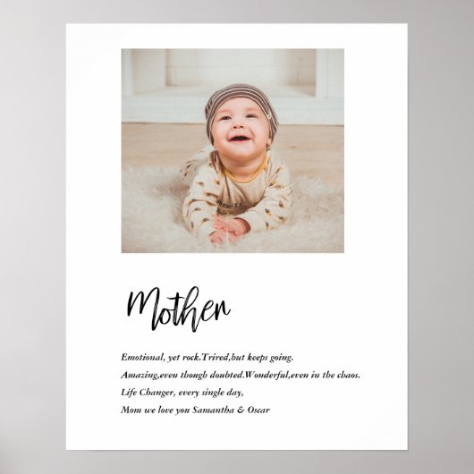 Poster Moderne Simple Meilleure Mère Jamais Meilleure Bea (Devant)