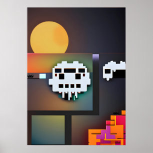 Poster Moderne Synthwave Neuralité