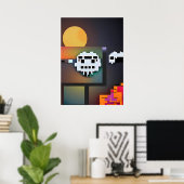 Poster Moderne Synthwave Neuralité (Bureau à domicile)