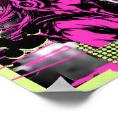 Poster Moderne tendance élégante fille Anime (Coin)