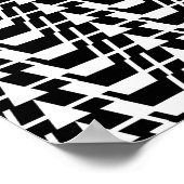 Poster Moderne, urbain, cool, audacieux motif géométrique (Coin)