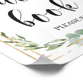 Poster Moderne verdure eucalyptus succulent or (Coin)