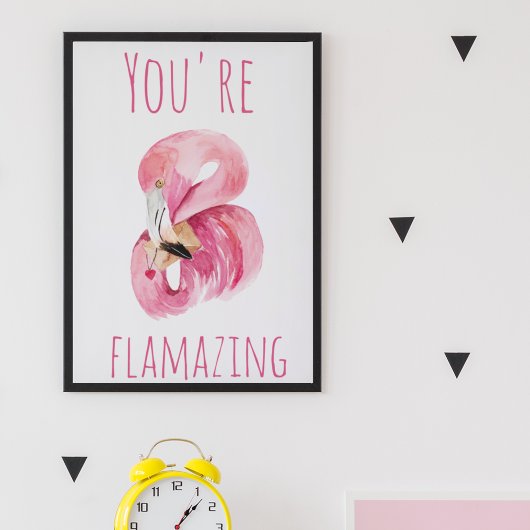 Poster Moderne Vous Flamazirez Beauté Flamant rose rose