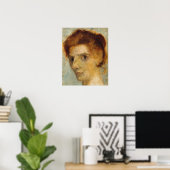 Poster Modersohn-Becker - Autoportrait 1898 (Bureau à domicile)