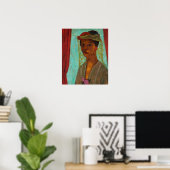 Poster Modersohn-Becker - Autoportrait avec chapeau et vo (Bureau à domicile)