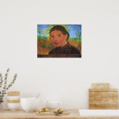 Poster Modersohn-Becker - Autoportrait, Devant des fleurs (Cuisine)