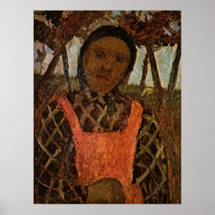 Poster Modersohn-Becker - Enfant de paysan avec tablier r
