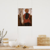 Poster Modersohn-Becker - Enfant En Robe Rouge 1905 (Cuisine)