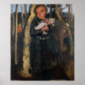 Poster Modersohn-Becker - Fille Dans La Forêt De Birch (Devant)