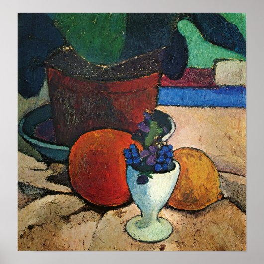 Poster Modersohn-Becker - Nature morte avec plante citron (Devant)