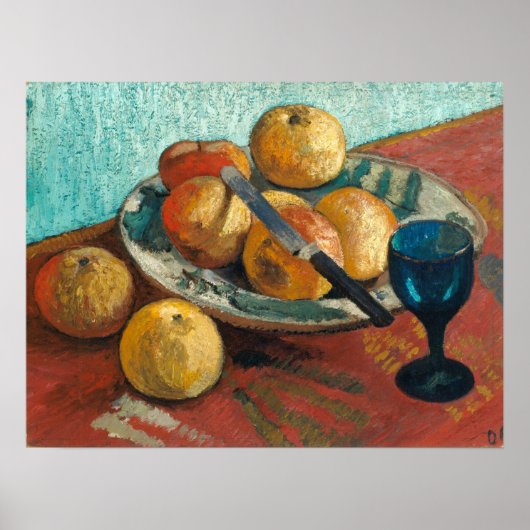 Poster Modersohn-Becker - Nature morte avec pommes et ver (Devant)