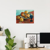 Poster Modersohn-Becker - Nature morte avec pommes et ver (Bureau à domicile)