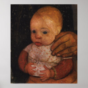 Poster Modersohn-Becker - Nourrisson avec la main de sa m