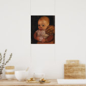 Poster Modersohn-Becker - Nourrisson avec la main de sa m (Cuisine)