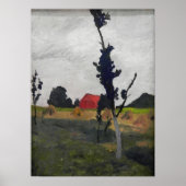 Poster Modersohn-Becker - Paysage Avec Maison Rouge 1900 (Devant)