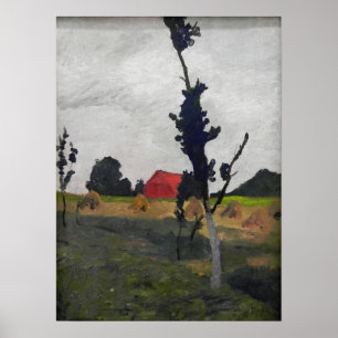 Poster Modersohn-Becker - Paysage Avec Maison Rouge 1900