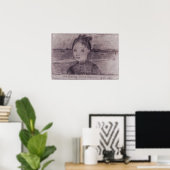 Poster Modersohn-Becker - Portrait d'Hedwig Hagemann (Bureau à domicile)