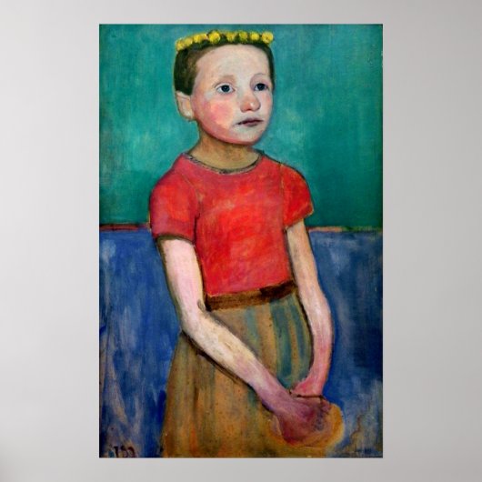 Poster Modersohn-Becker - Portrait d'une fille italienne (Devant)