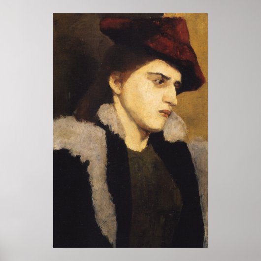 Poster Modersohn-Becker - Portrait D'Une Jeune Femme (Devant)